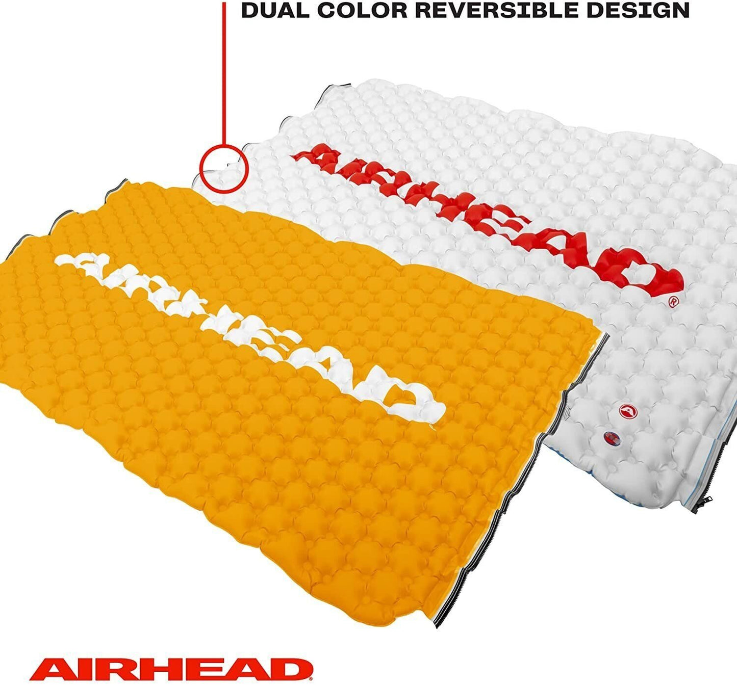 Airhead Air Island, Inflatable ,6' x 10' Deflated (1-6 People)- Peach