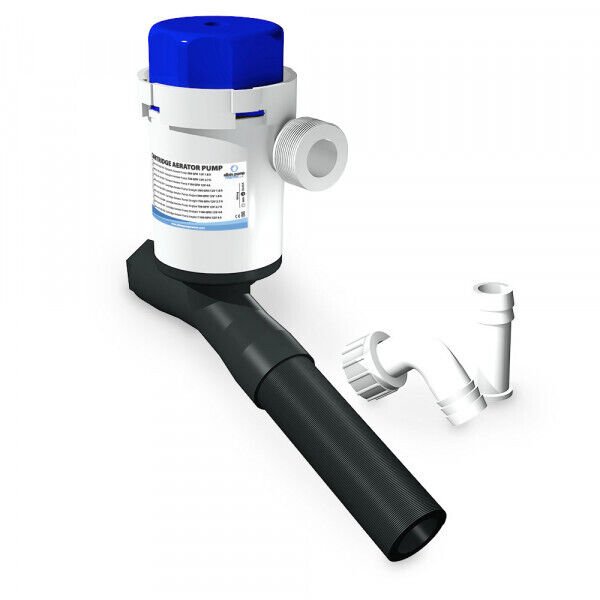 Albin Group Cartridge Aerator Pump - 500 GPS - 12V - Angled