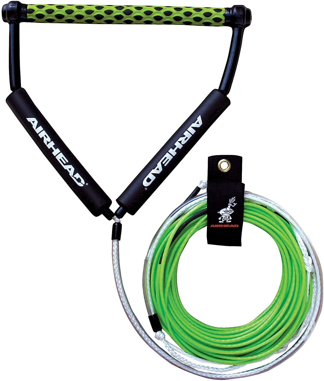 Ski Rope Airhead Dyneema Flat Line Wakeboard Rope, 4 Sections, 70-Feet, Green