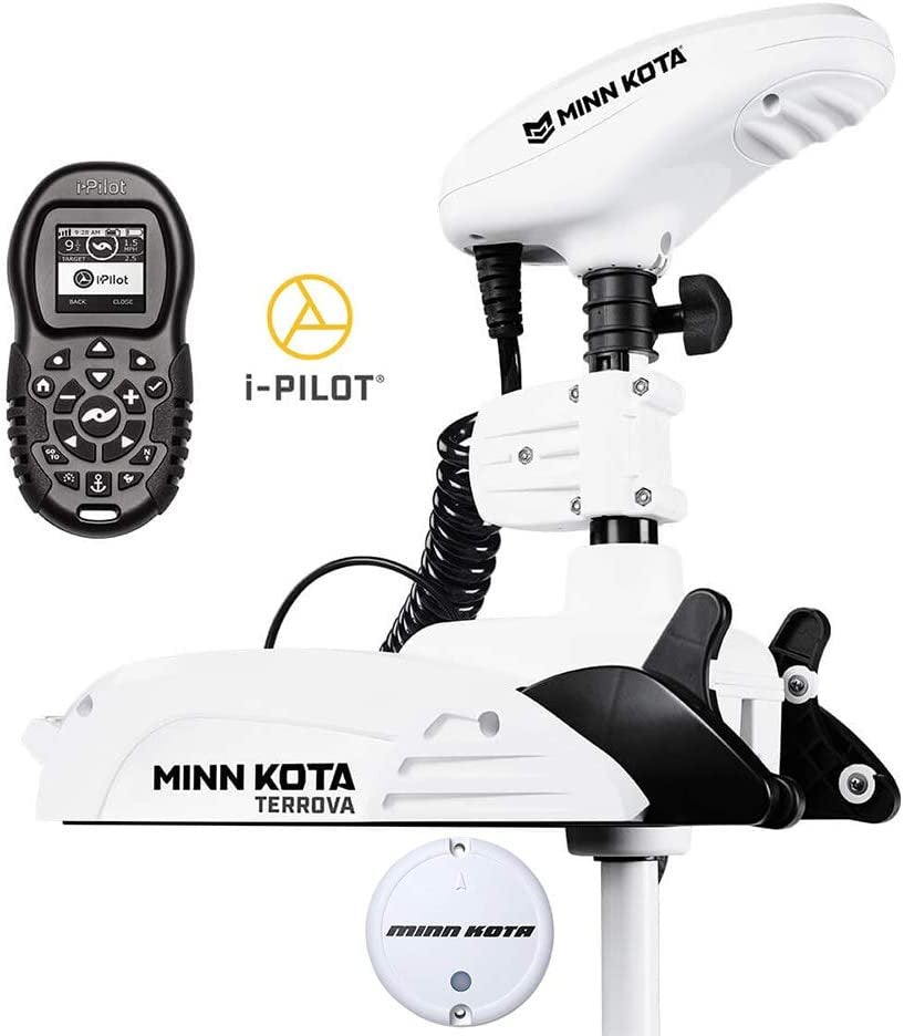 Minn Kota 1363741 Riptide Terrova Saltwater Electric-Steer Bow-Mount Trolling Motor with Digital Maximizer & i-Pilot GPS, 80 lbs Thrust, 60" Shaft