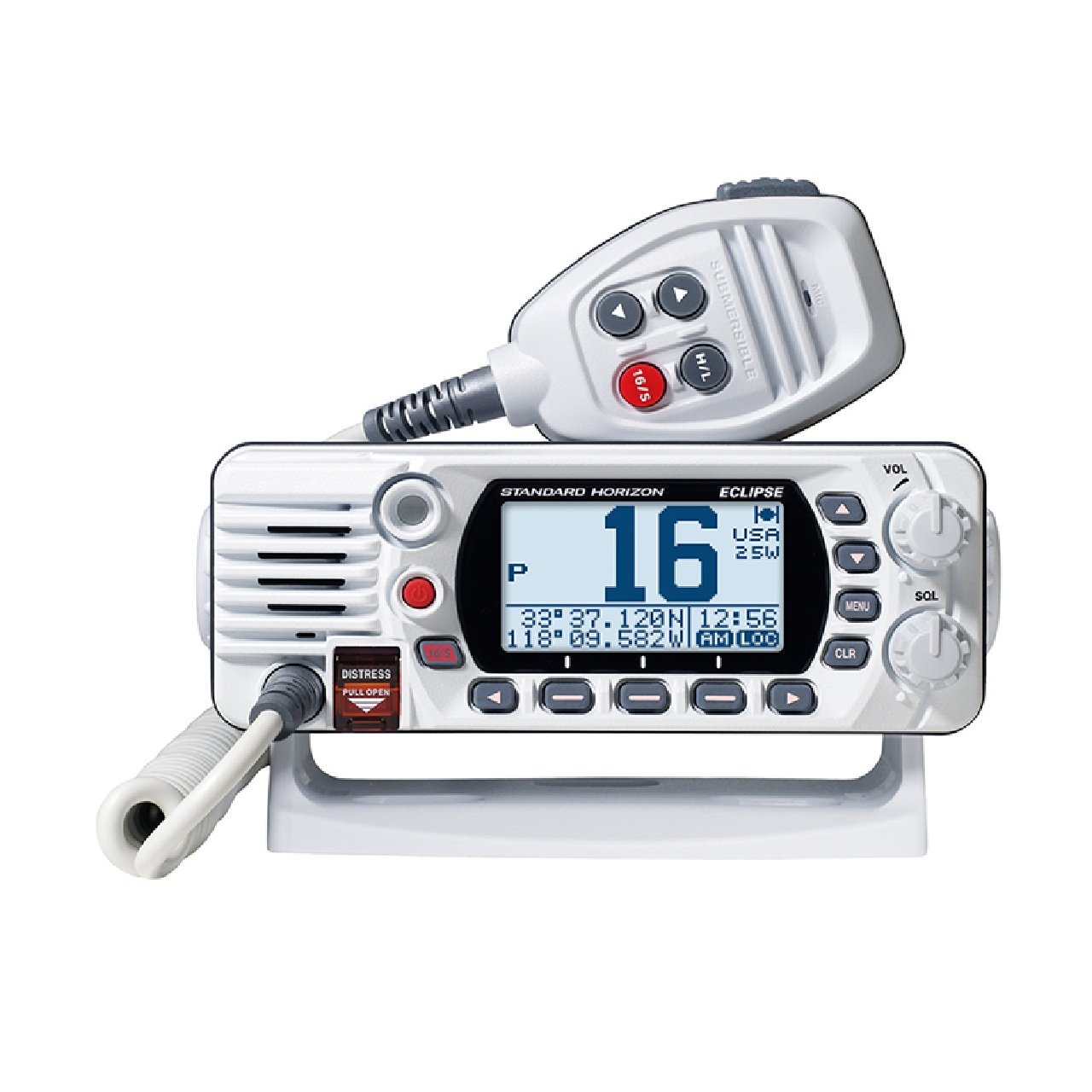 Standard Horizon GX1410W Eclipse Series 25W Fixed Mount VHF Marine Radio- White