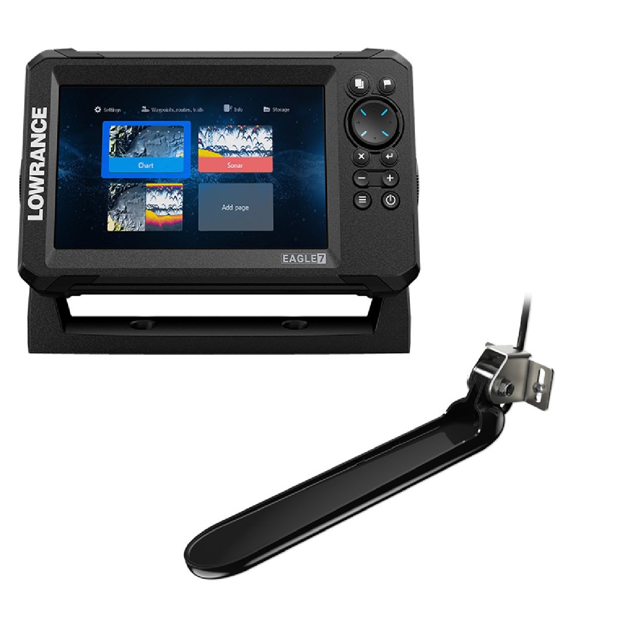 Lowrance Eagle 7" Fishfinder | TripleShot HD + C-MAP Bundle-opened box