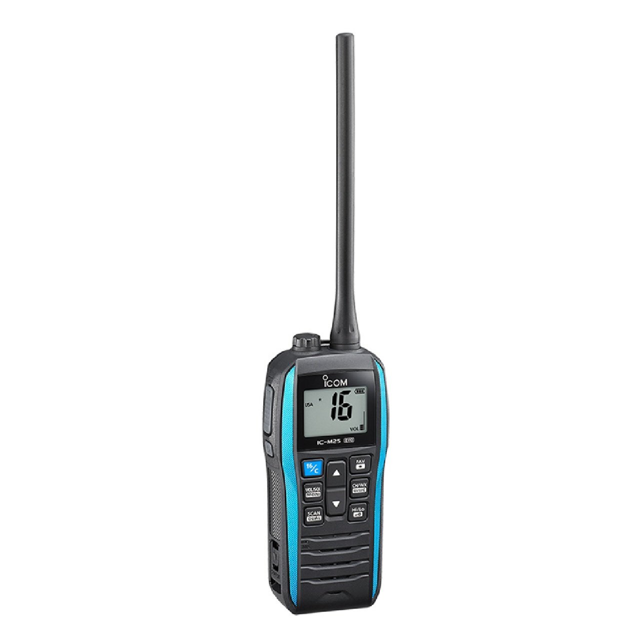 Icom M25 EVO Handheld VHF Marine Radio - Blue