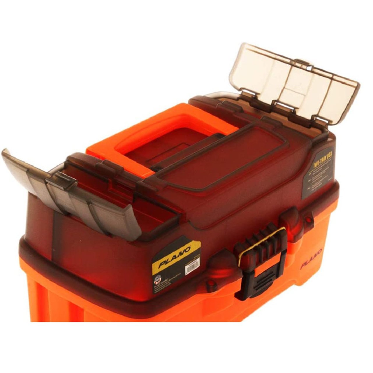 Plano 2-Tray Tackle Box w/Dual Top Access - Smoke & Bright Orange