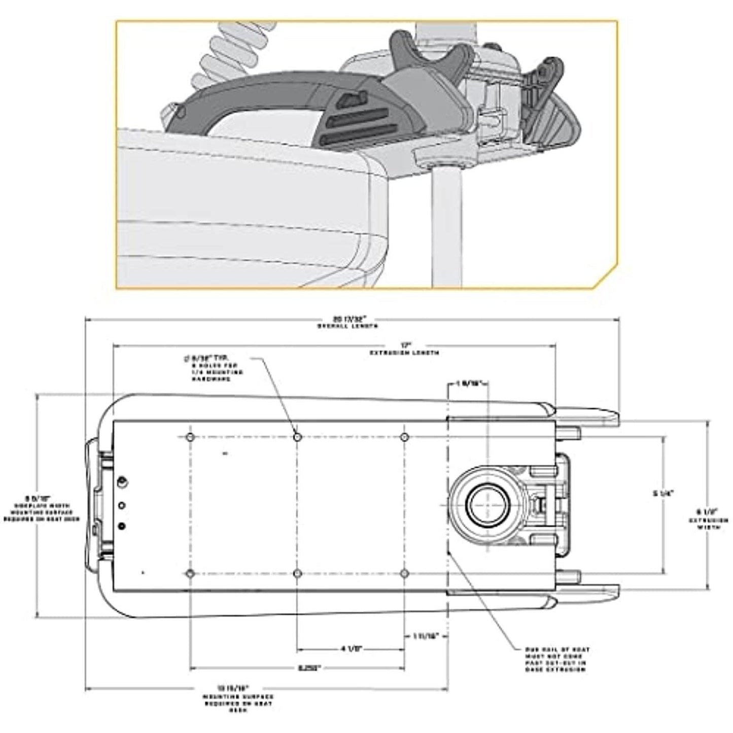 Minn Kota Terrova Combo 112# 60" Universal Sonar2 Foot Pedal