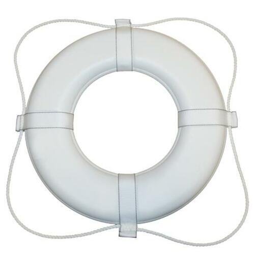 Taylor Made Foam Ring Buoy - 20" - White w/White Grab Line