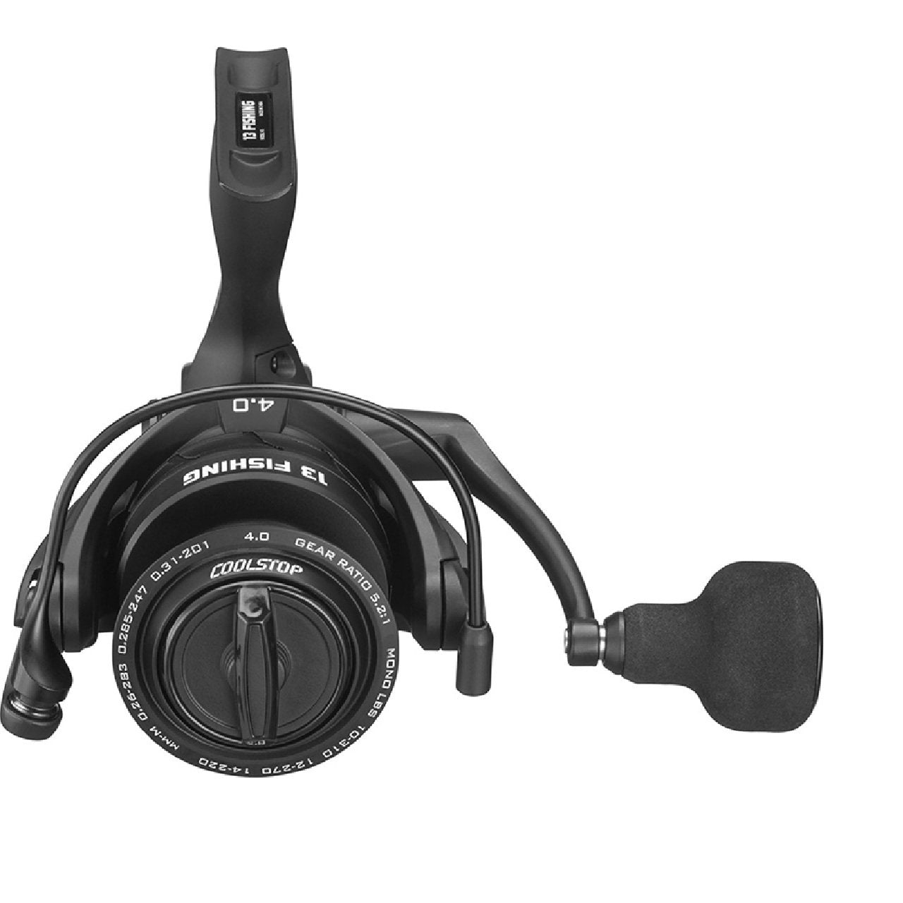 13 FISHING - AL13 Spinning Fishing Reel - 5.2:1 Power Ratio - 4.0 Size (Salt) Black