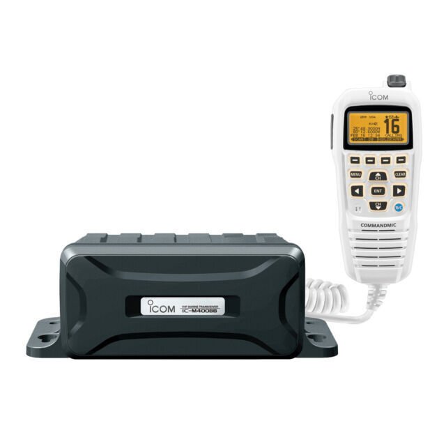 Icom VHF Marine Black Box Radio with White Command Mic M400BB SW 31