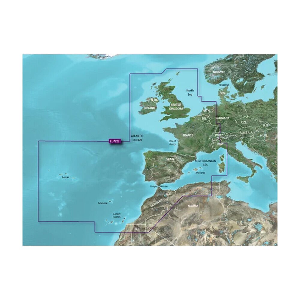 Garmin 010-C1156-00 Veu722l Europe Atlantic Coast Bluechart G3 Vision