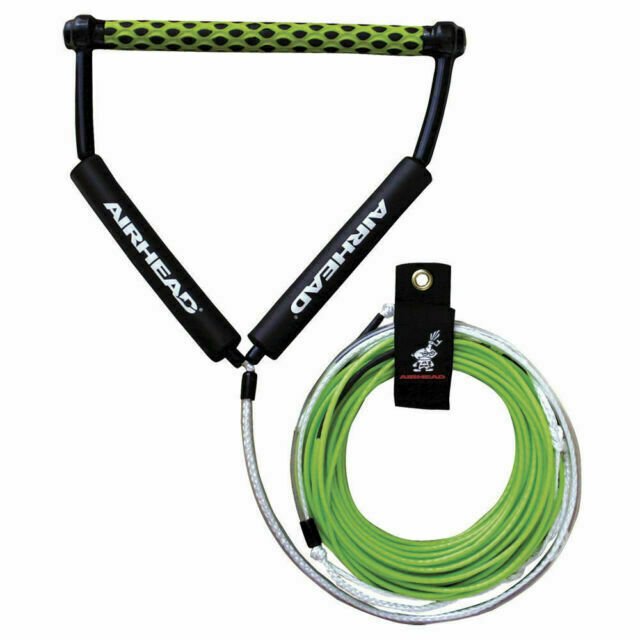 Ski Rope Airhead Dyneema Flat Line Wakeboard Rope, 4 Sections, 70-Feet, Green