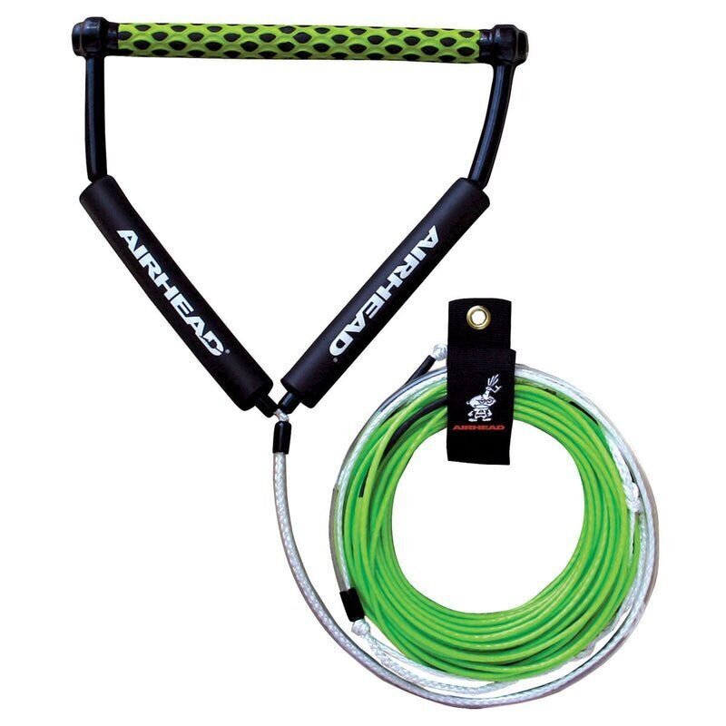 Ski Rope Airhead Dyneema Flat Line Wakeboard Rope, 4 Sections, 70-Feet, Green