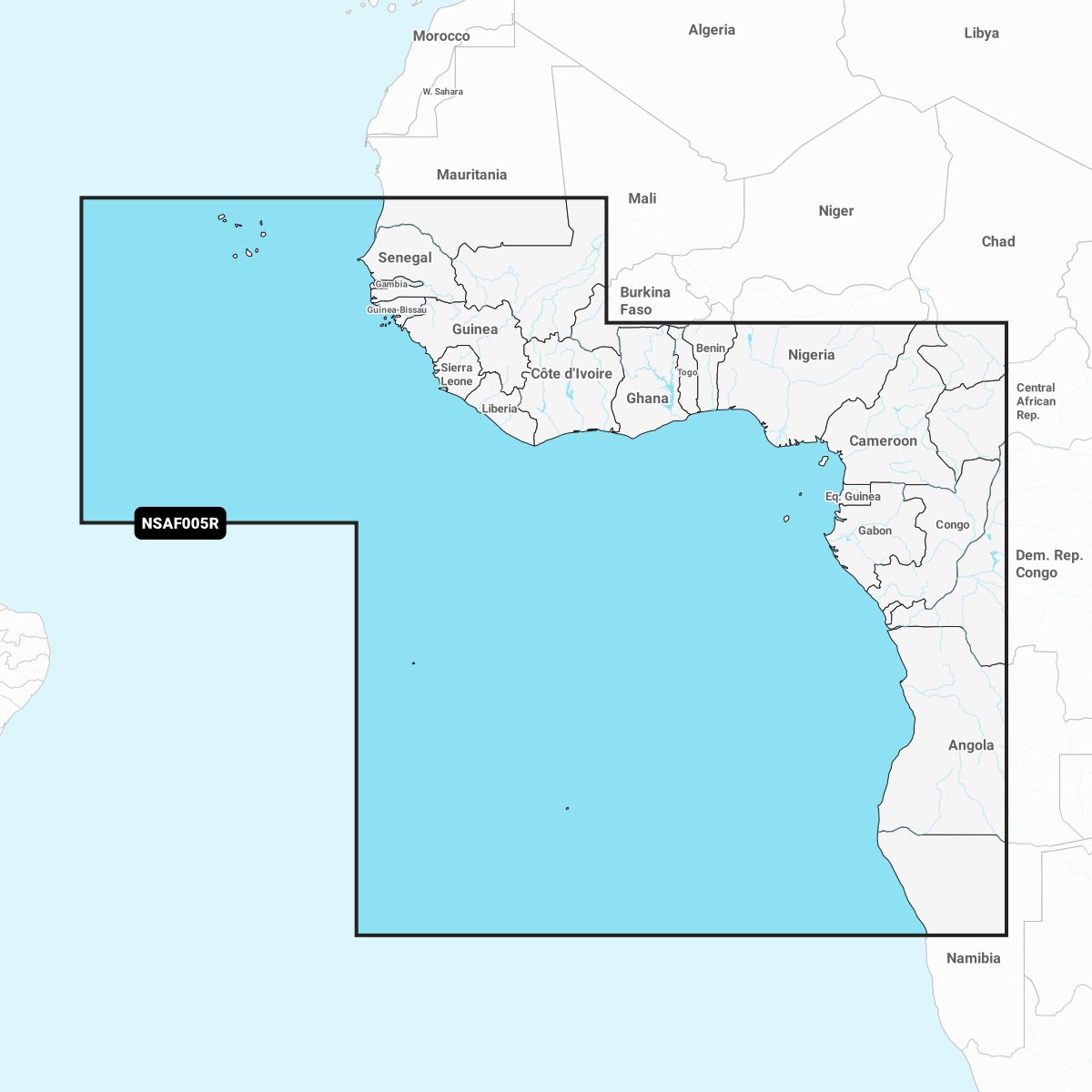 Garmin Marine Maps AFRICA WEST GARMIN NAVIONICS+