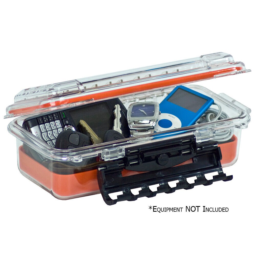 Plano Waterproof Storage Box - 3500 Size - Orange/Clear