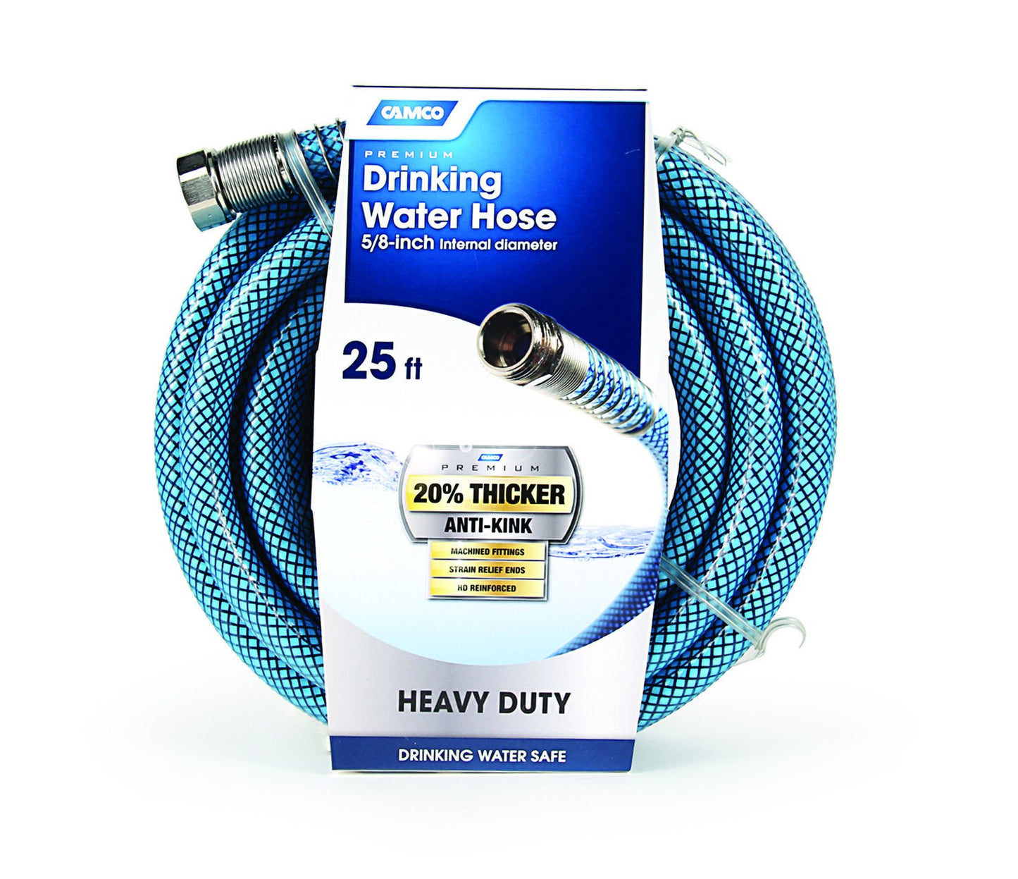 Camco Premium Drinking Water Hose - ⅝" ID - Anti-Kink - 25' for Boat Or RV