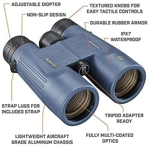 Bushnell H2O Marine Binoculars 10 x 42mm H2O Dark Blue Roof WP/FP