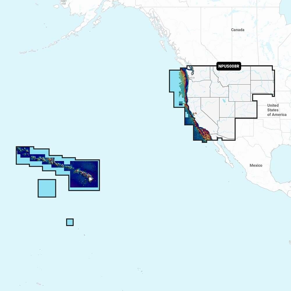 Navionics 010-C1371-40 Platinum Plus NPUS008R U.S. West Fishing Map