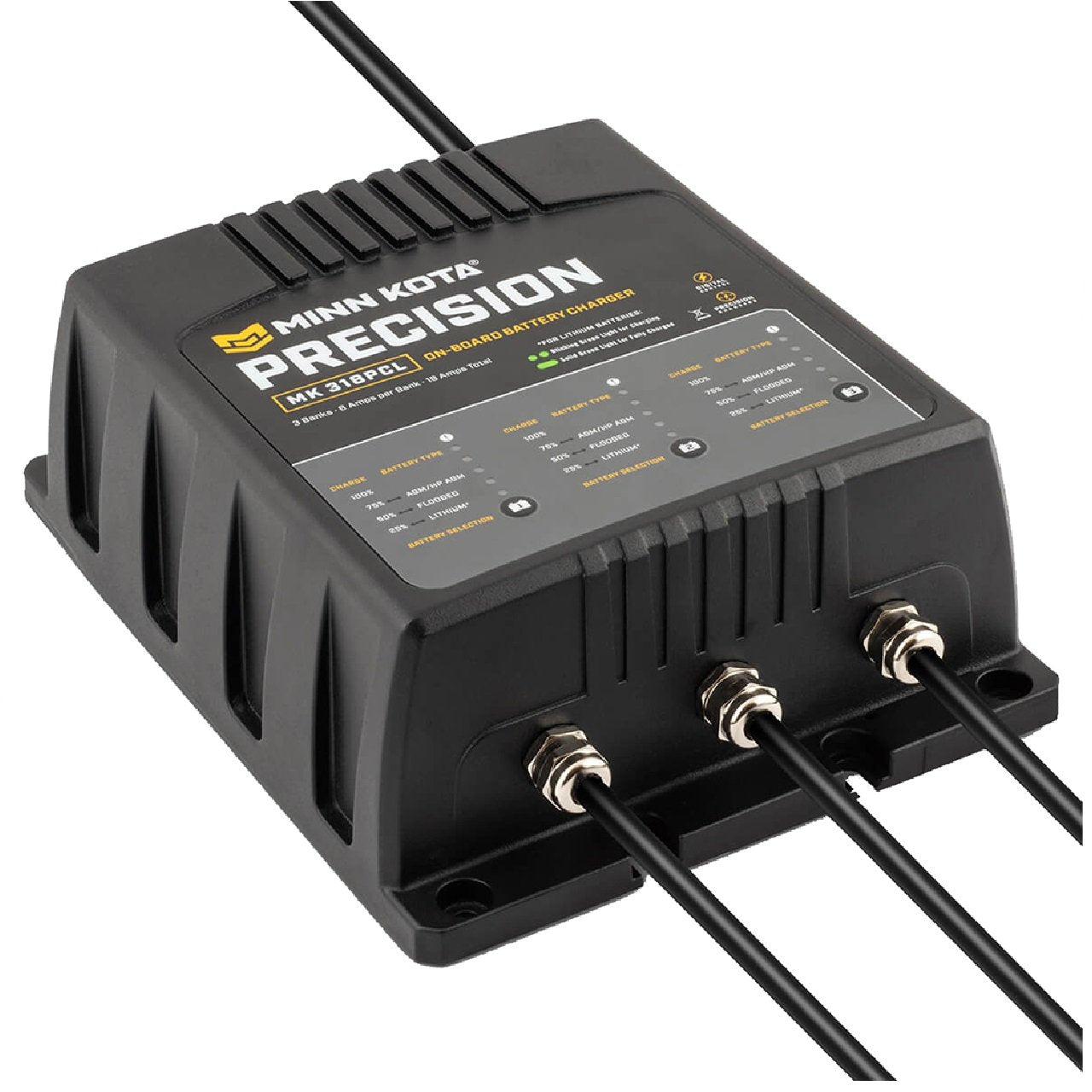 Minn Kota On-Board Precision Charger MK-318 PCL 3 Bank x 6 AMP LI Optimized