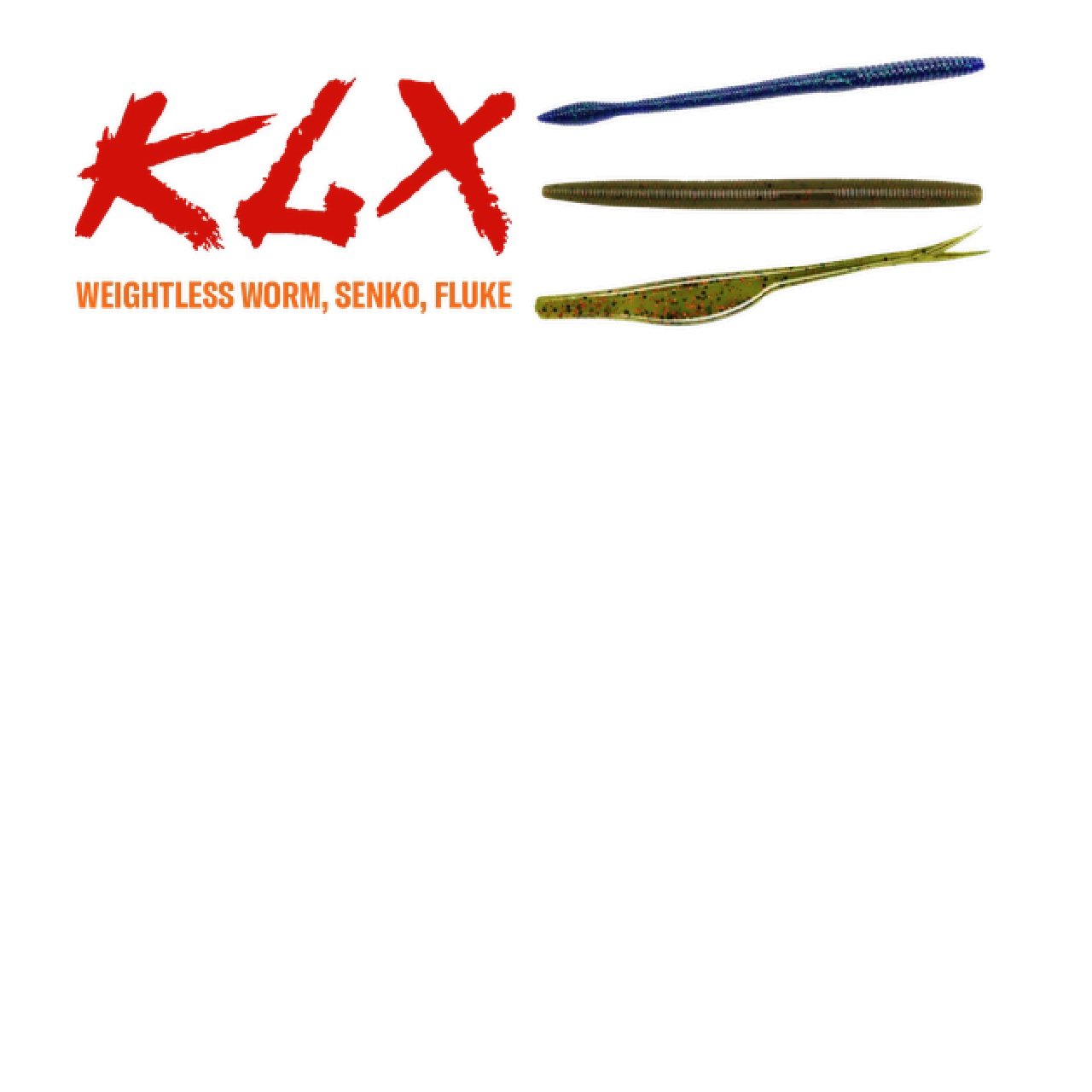 Kistler KLX Weightless Worm, Senko, Fluke Casting Rod