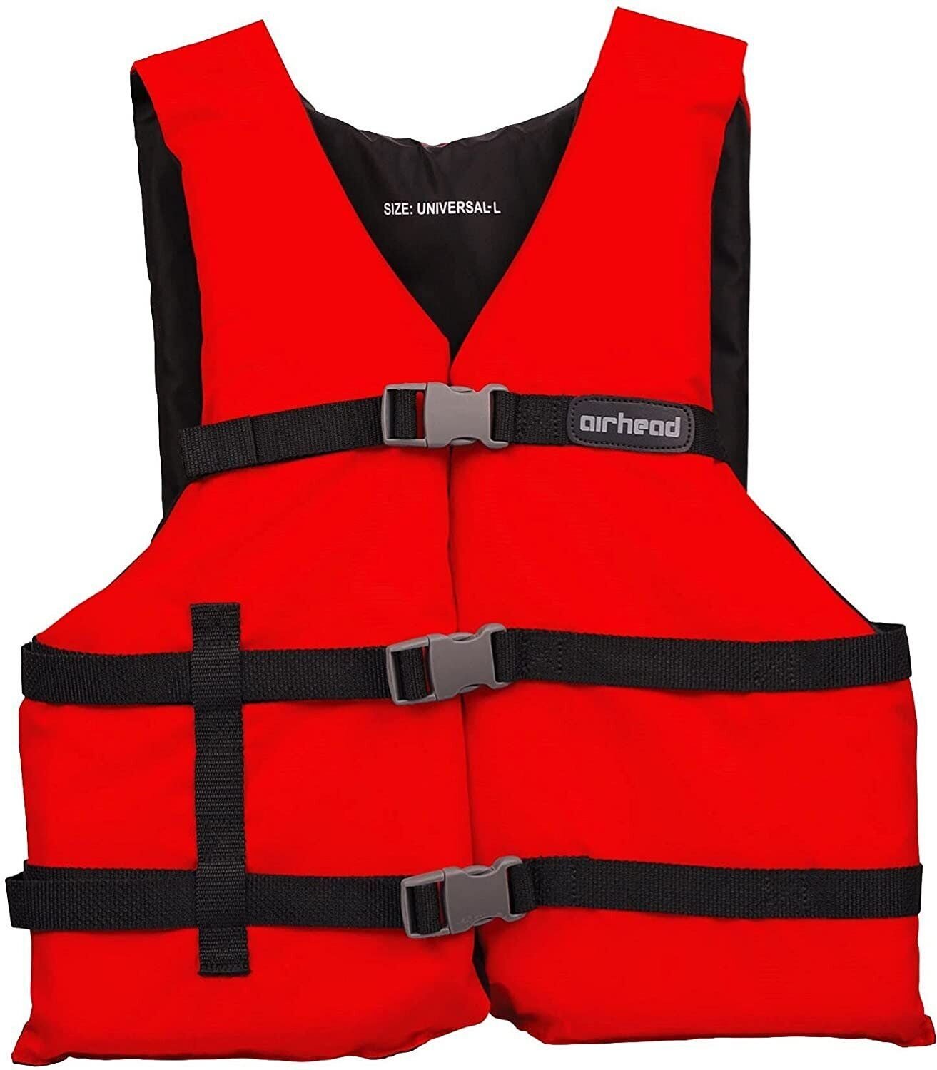Airhead General Purpose Adult Life Vest, PFD Red, 10002-15-A-RD