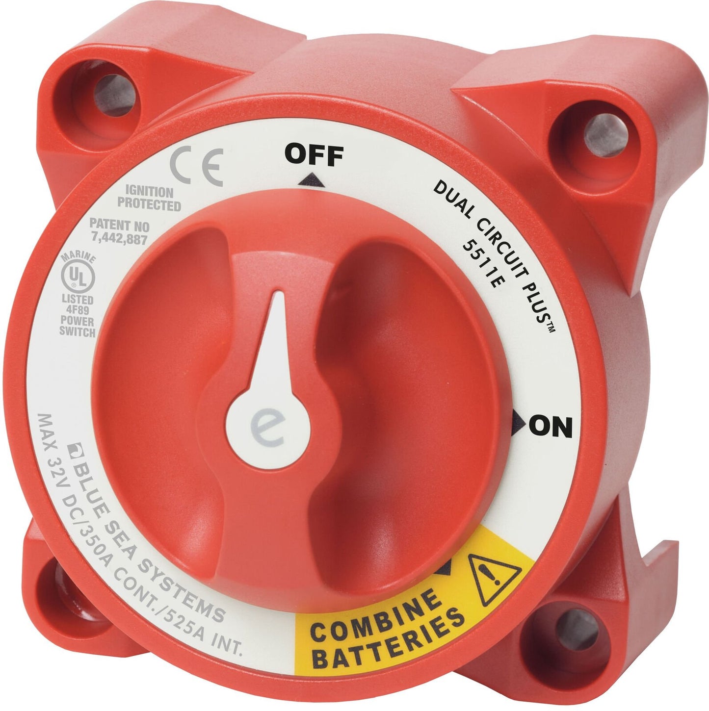 Boat Battery Switch Blue Sea 5511e e-Series Dual Circuit Plus Battery Switch