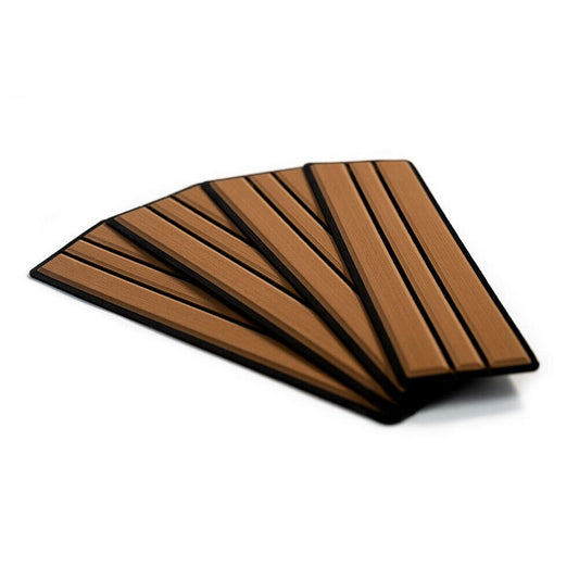 Seadek 23902-80093 3.75 x 12.75 in. Brushed 6 mm Step Kit for Mocha & Black Faux
