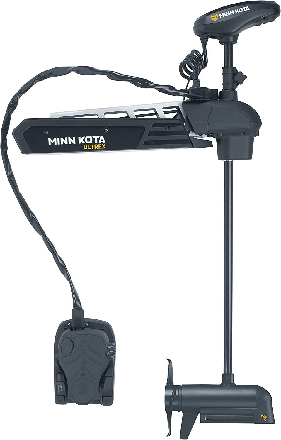 Minn Kota 1368886 Ultrex Freshwater Cable & Electric-Steer Bow-Mount Trolling Motor with MEGA Down/Side-Imaging & i-Pilot Link GPS, 112 lbs Thrust, 52" Shaft