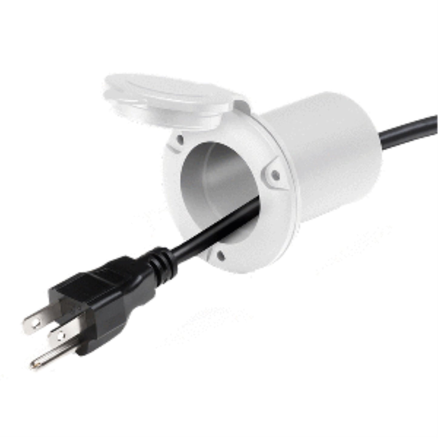 Guest AC Universal Plug Holder - White