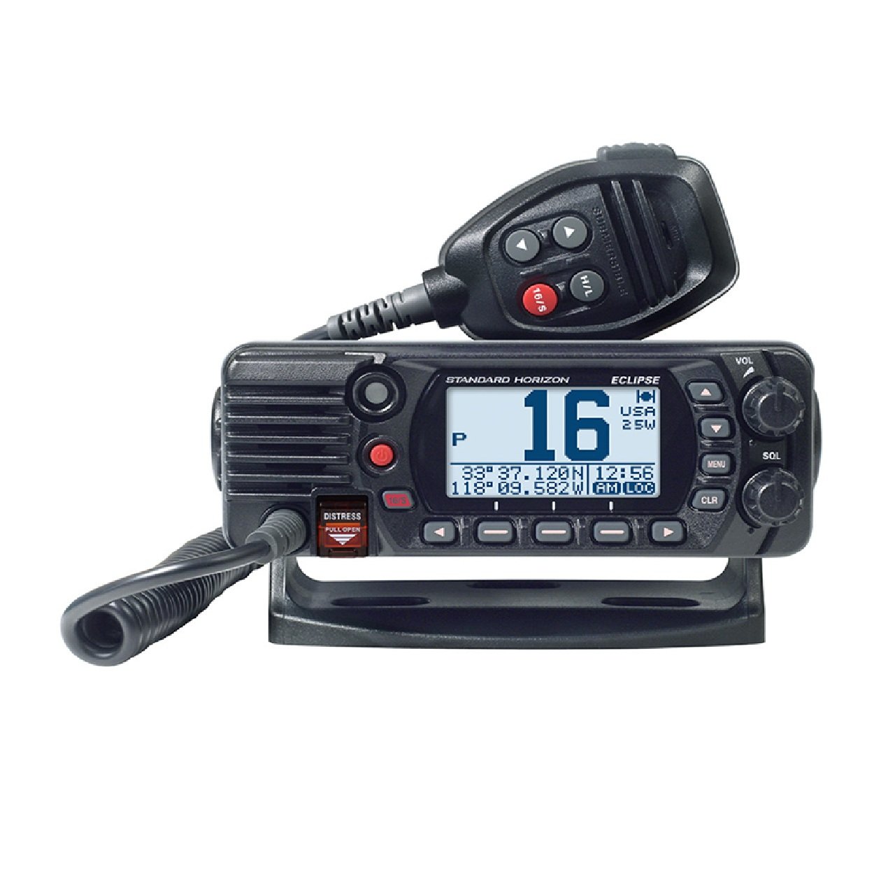 Standard Horizon GX1410B Eclipse Series 25W Fixed Mount VHF Marine Radio-Black