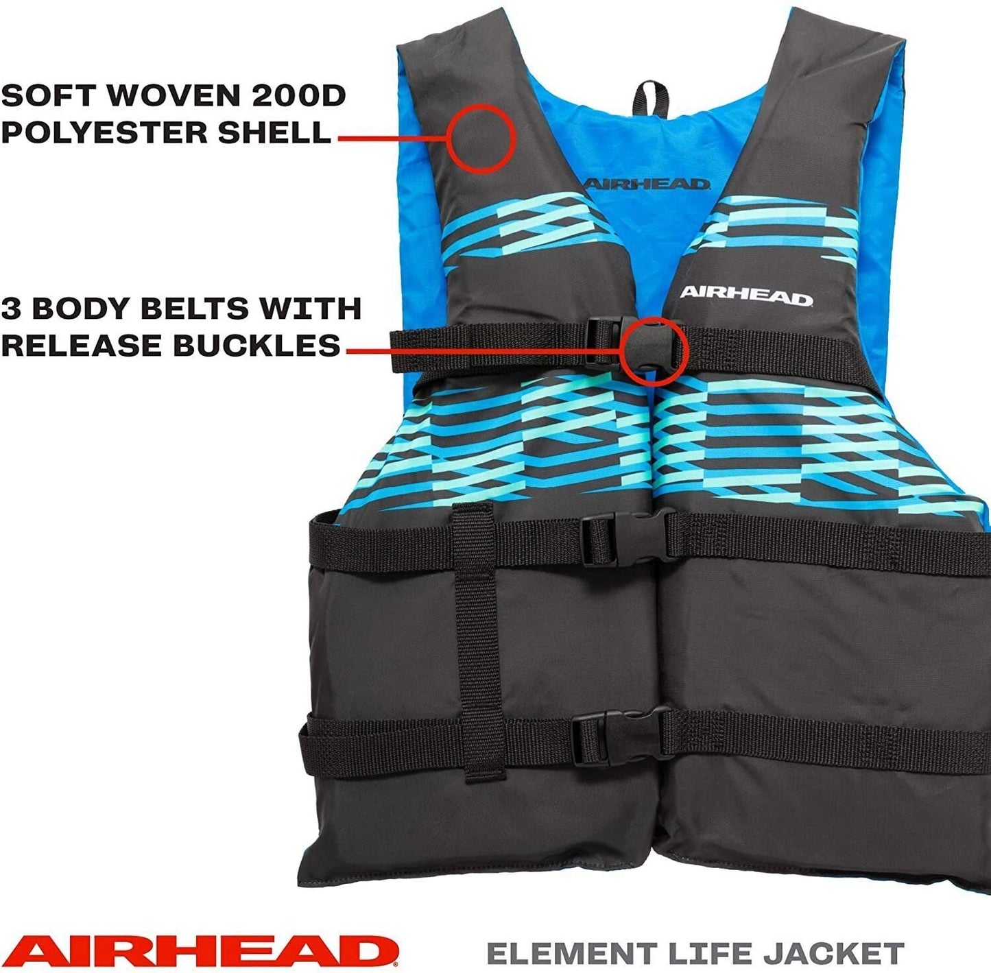 Life Vest Airhead Element Open Sided PFD Chest Sizes 50 Inch To 60 Inch