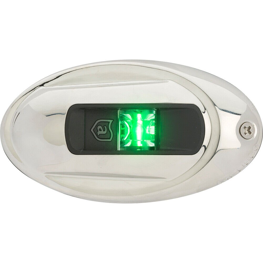 Attwood LightArmor Vertical Surface Mount Navigation Light - Oval - Starboard