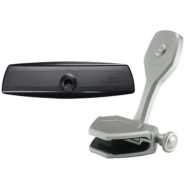 PTM Edge P12848-2300TEBCL Mirror & Bracket Kit with VR-140 PRO Mirror & ZXR-300 for Boat, Silver