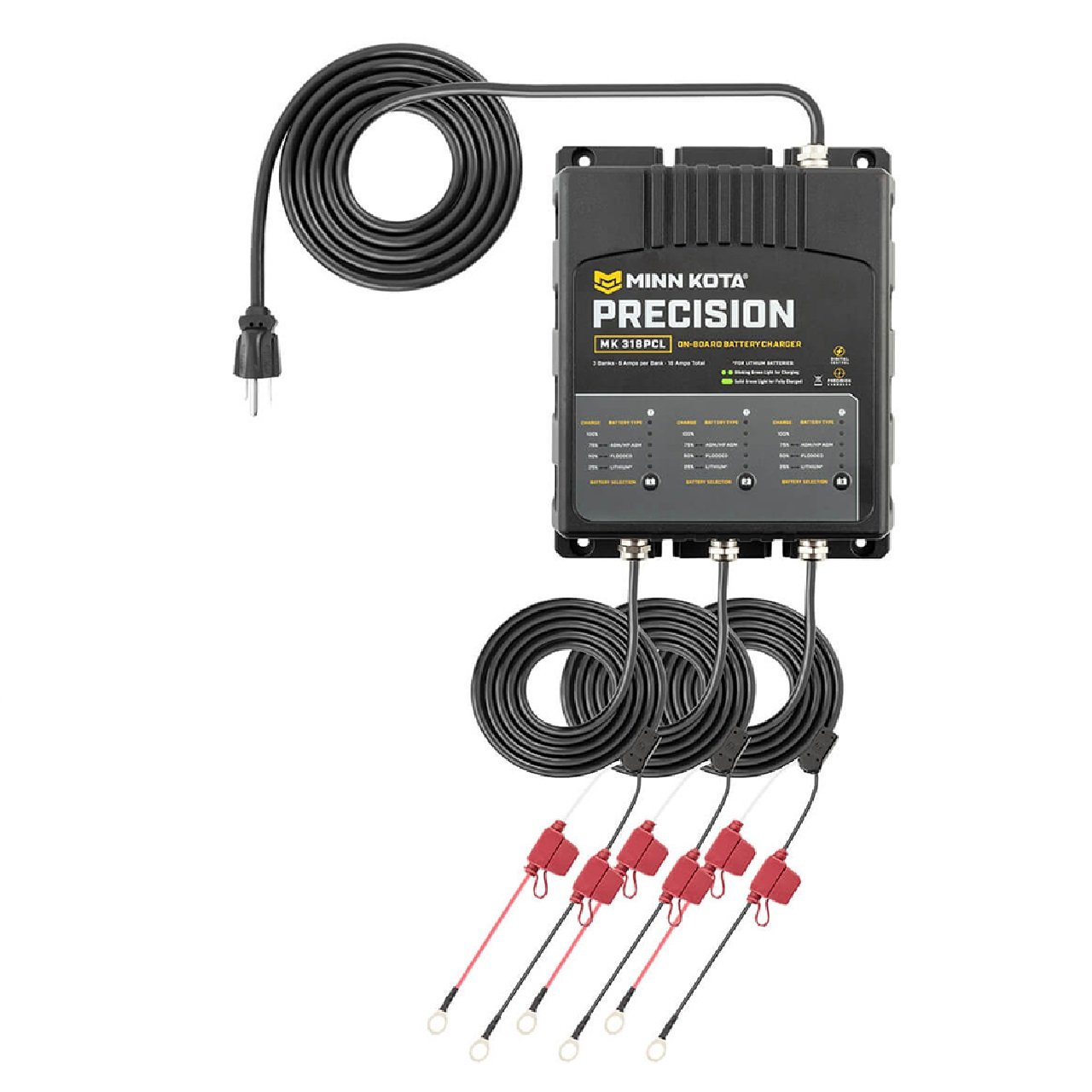 Minn Kota On-Board Precision Charger MK-318 PCL 3 Bank x 6 AMP LI Optimized