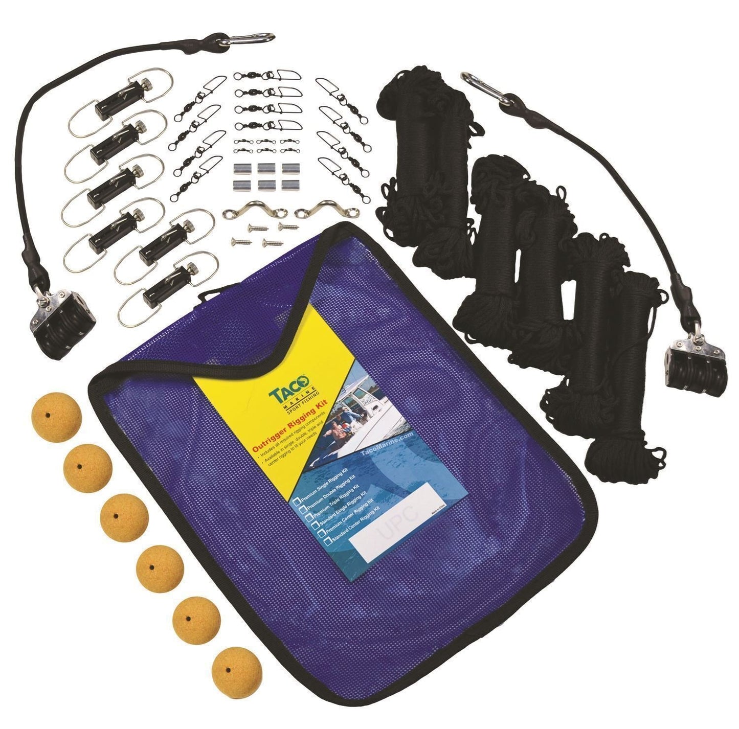 TACO Premium Braid Outrigger Triple Rigging Kit (RK-0003PB)