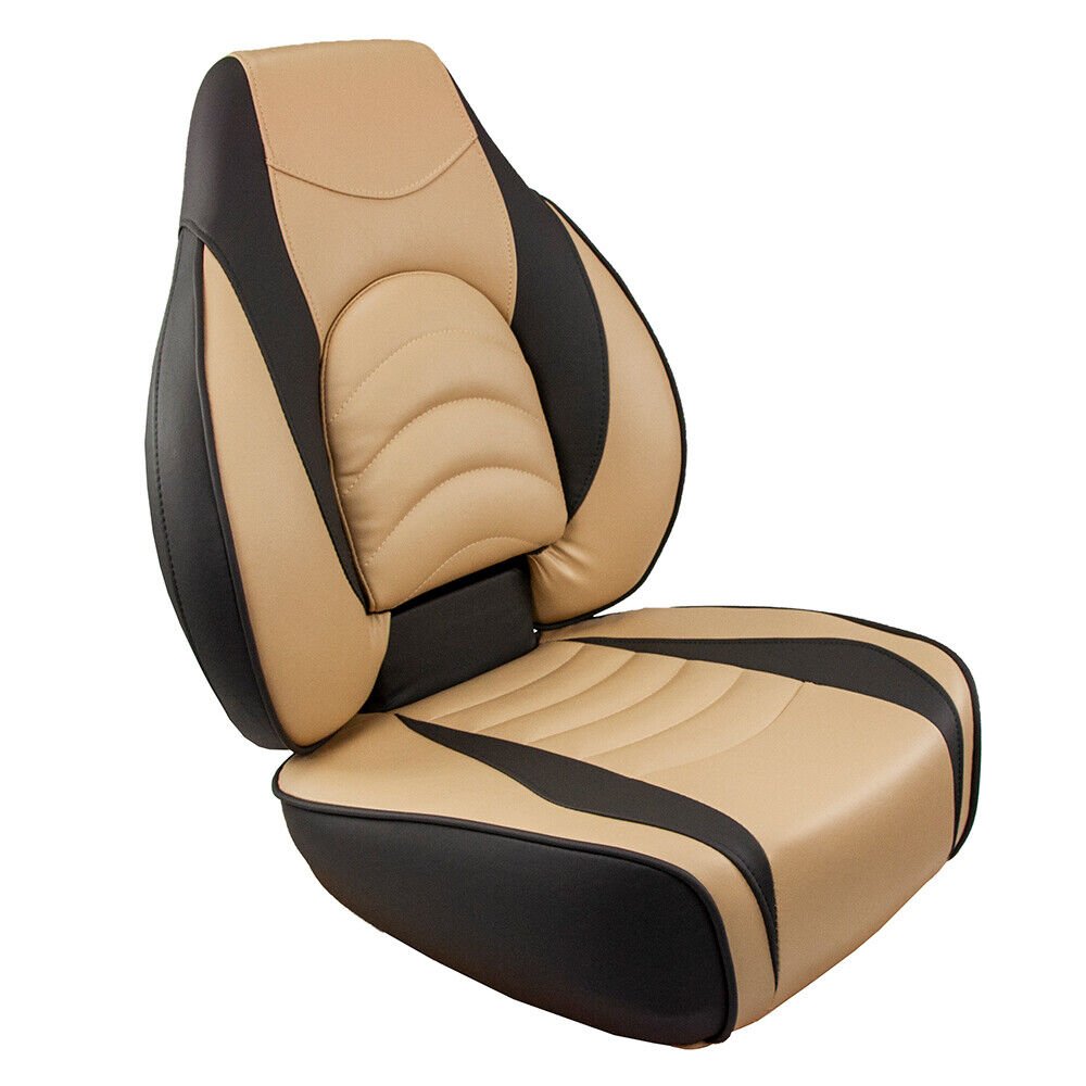 Springfield Deluxe Fish Pro High Back Seat - Charcoal/Tan 1041684-1