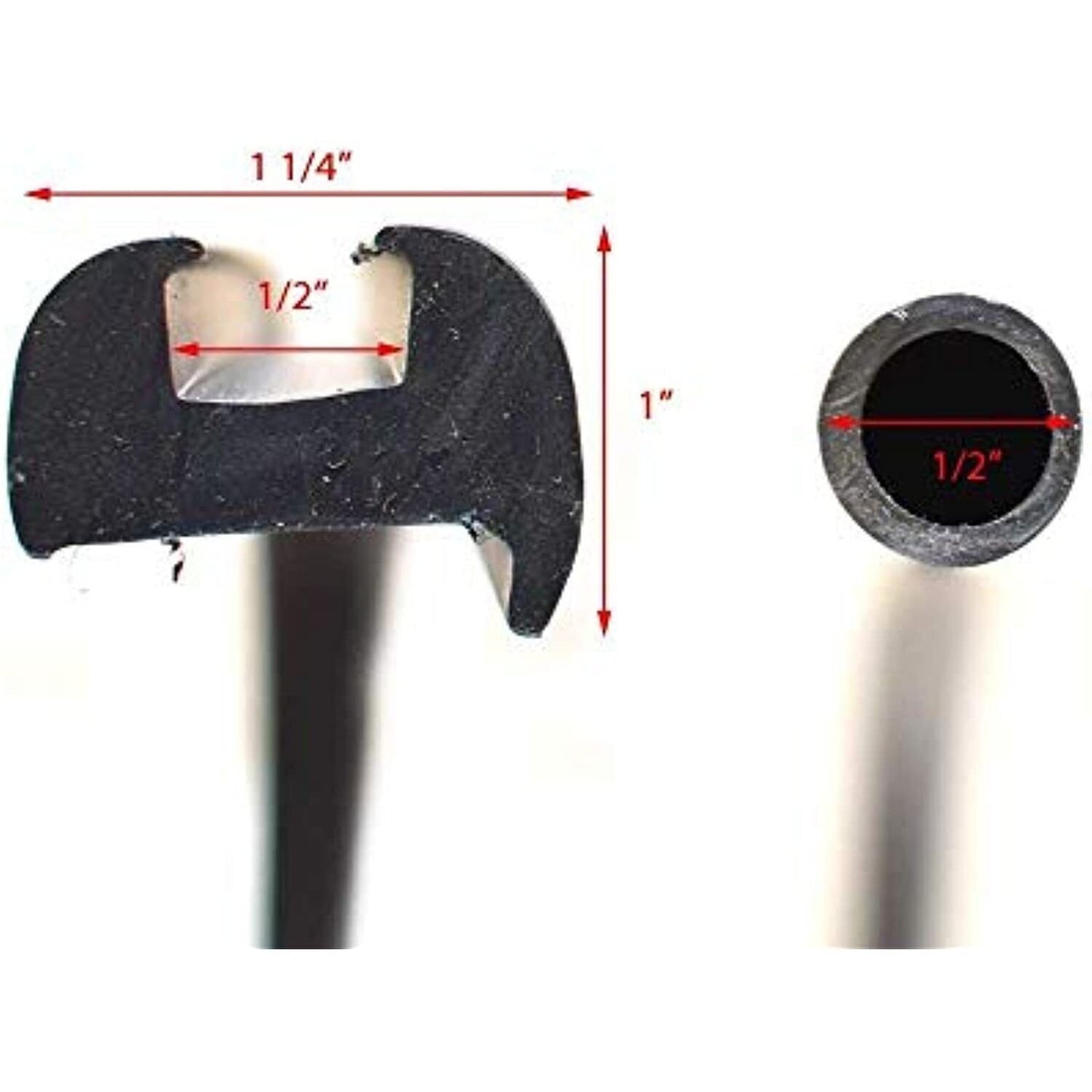 TACO Flex Vinyl Rub Rail Kit - Black w/Black Insert - 50' - 1-1/4"