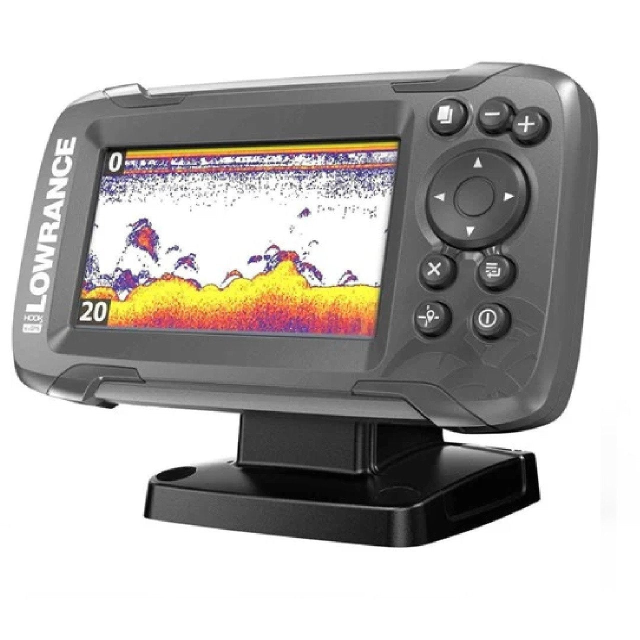 Lowrance Hook-2 4X Inch Fish Finder w/ GPS & Bullet Skimmer Transducer 000-14014-001