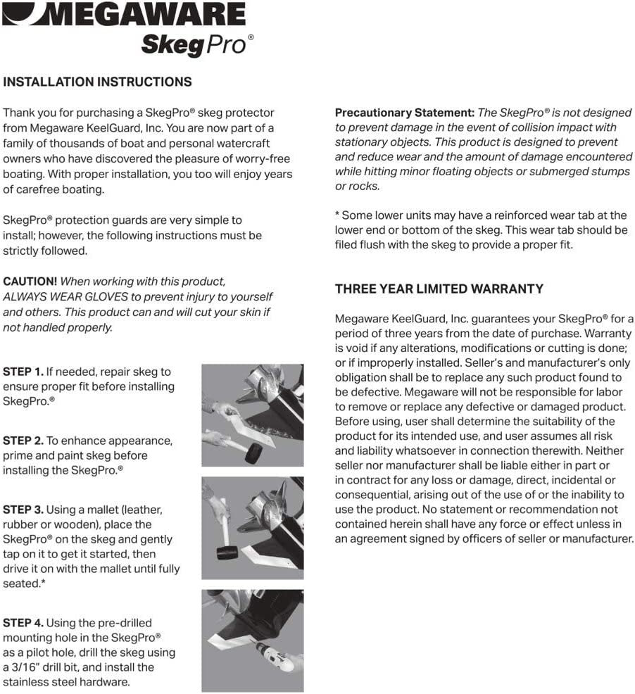 MEGAWARE SkegPro, Skeg Protector, fits EVINRUDE G2 & Yamaha - The Online Fishing Store