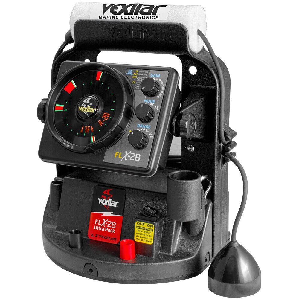 Vexilar UPLI28PV Ultra Pack Flasher Fish Finder with Lithium Ion Battery & - The Online Fishing Store