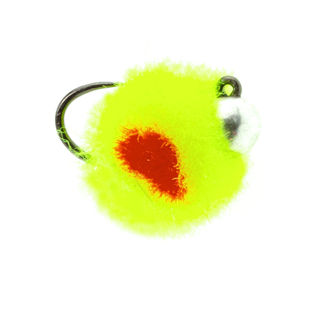 3 Pack Tungsten Bead Tactical Euro Hot Chartreuse Jig Egg Flies - Size 14