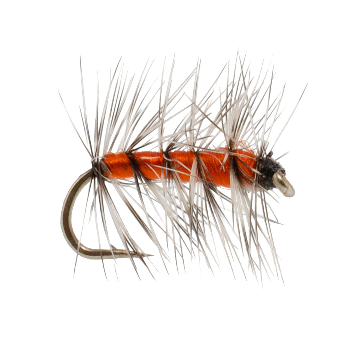 3 Pack Orange Asher Midge Trout Dry Fly - Size 20