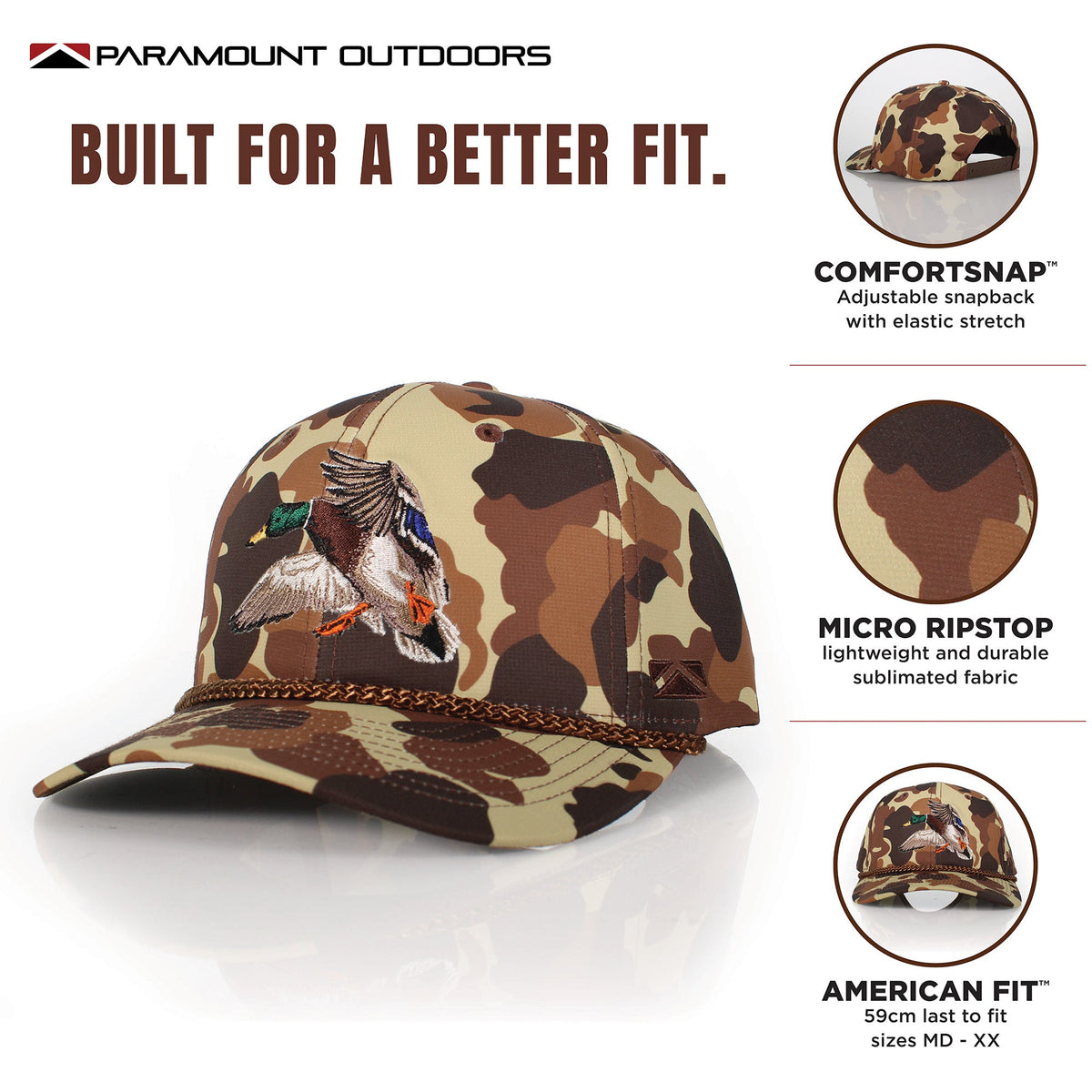 Landing Mallard 6-Panel Performance Rope Cap