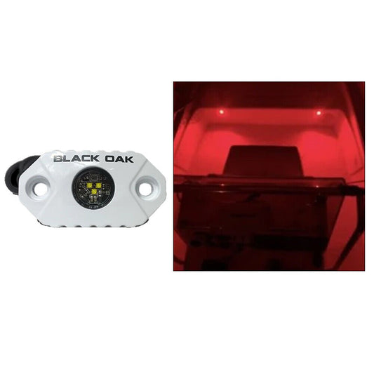 Black Oak Rock Accent Light - Red - White Housing - The Online Fishing Store
