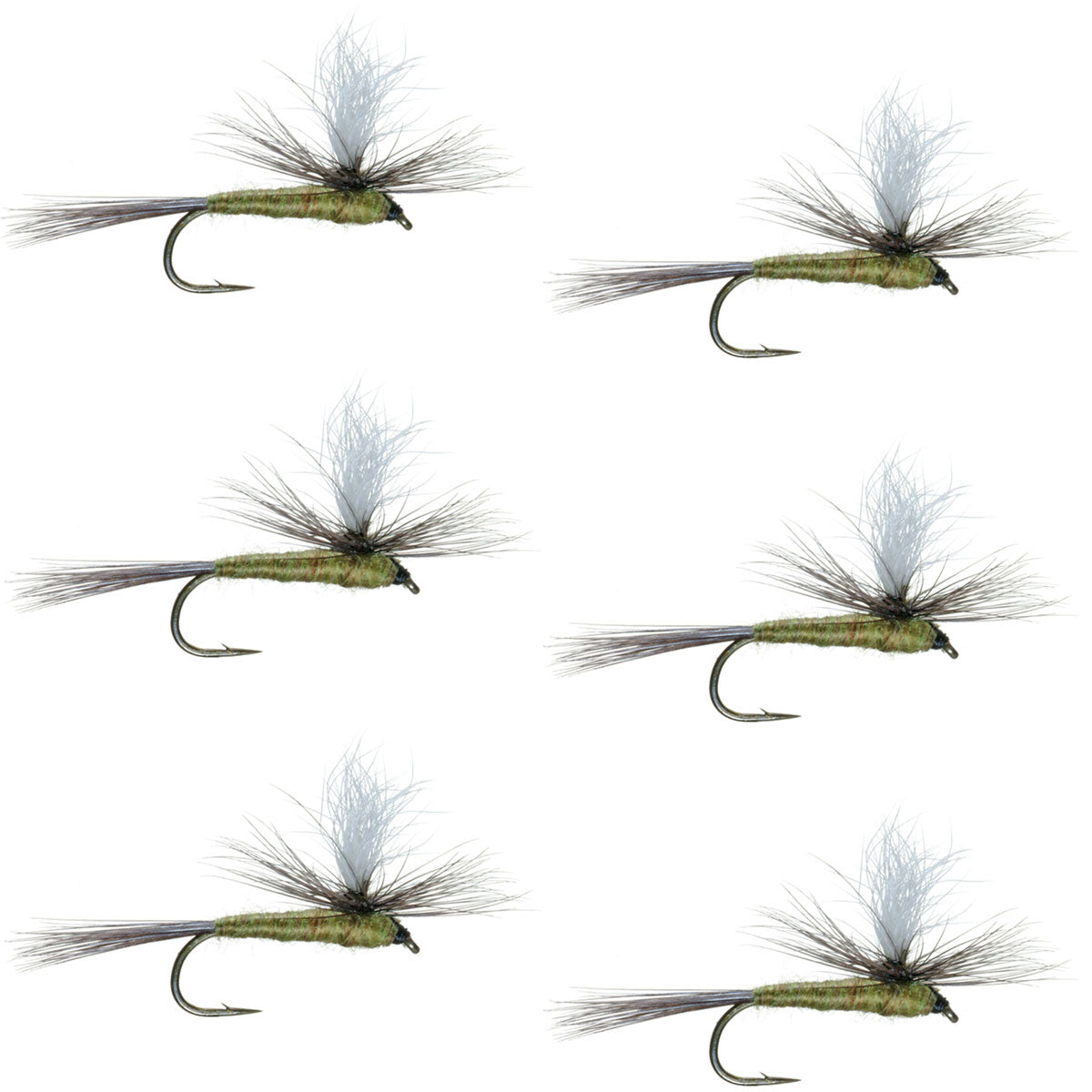 Blue Wing Olive BWO Parachute Dry Fly - 6 Flies Size 20