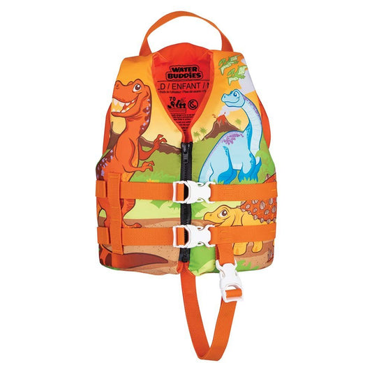 Full Throttle Water Buddies Life Vest - Child 30 - 50lbs - Dinosaurs - The Online Fishing Store