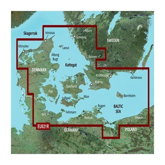 Garmin BlueChart® g3 HD - HXEU021R - Denmark East & Sweden Southeast - microSD™/SD™ - The Online Fishing Store