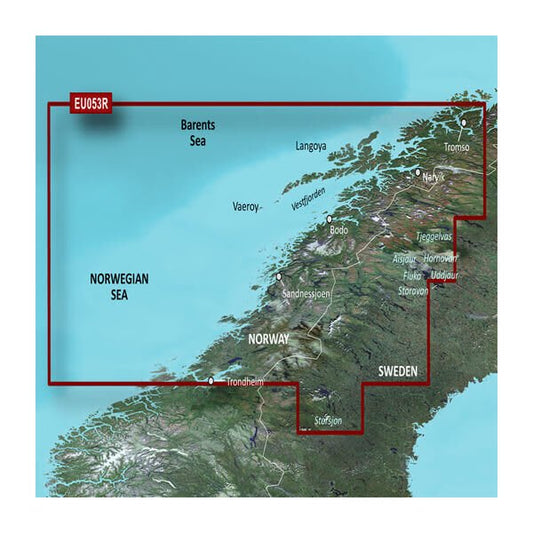 Garmin BlueChart® g3 HD - HXEU053R - Trondheim - Tromso - microSD™/SD™ - The Online Fishing Store