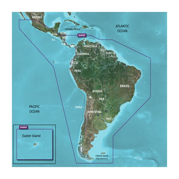 Garmin BlueChart® g3 HD - HXSA600X - South America - microSD™/SD™ - The Online Fishing Store