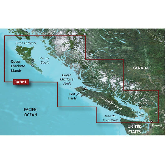 Garmin BlueChart® g3 Vision® HD - VCA501L - Vancouver Island - Dixon Entrance - microSD™/SD™ - The Online Fishing Store