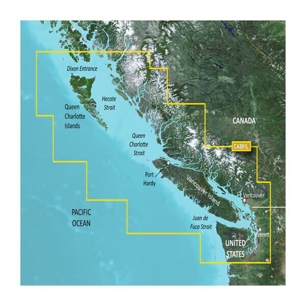 Garmin BlueChart® g3 Vision® HD - VCA501L - Vancouver Island - Dixon Entrance - microSD™/SD™ - The Online Fishing Store