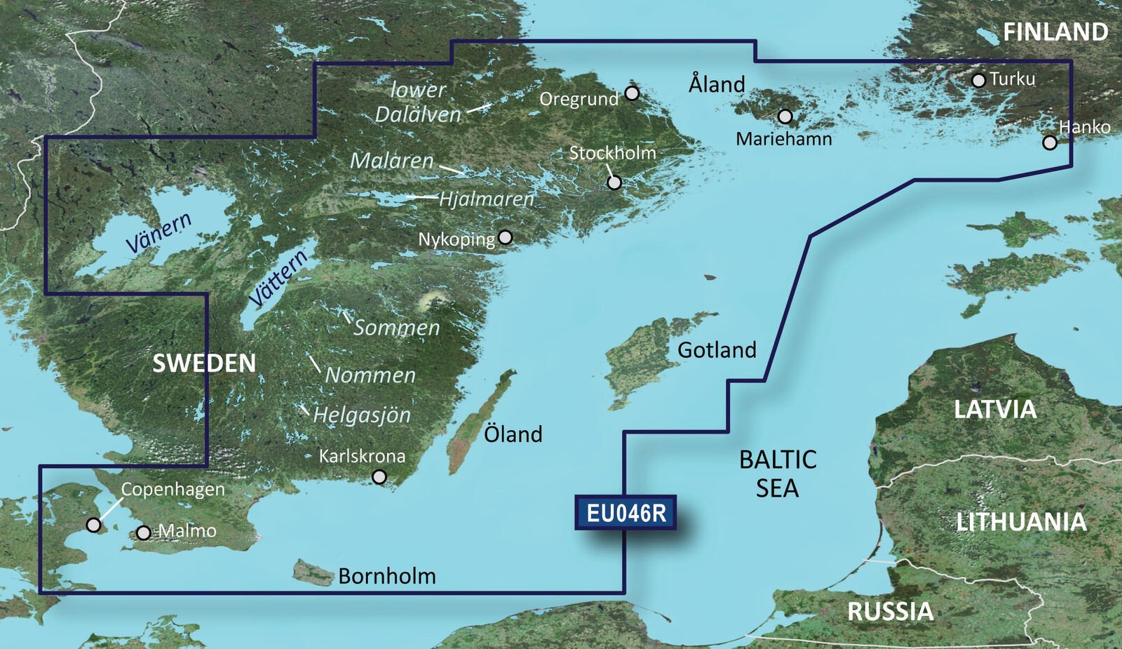 Garmin BlueChart® g3 Vision® HD - VEU046R - Öregrund, Åland to Malmö - The Online Fishing Store